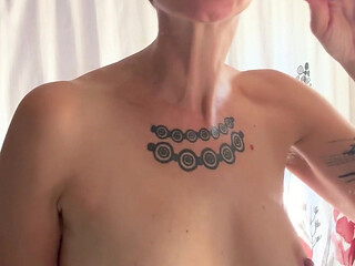 Topless Tooth Brushing!
