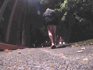 Transvestite Sissy whore is out and about at night .