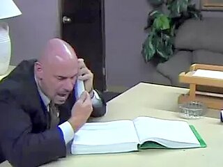 Hot babe rammed in his office
