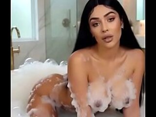 Ai generated Latina bae taking a shower after cheer practice