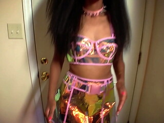 Anastasia Valentine Ebony Fembot Blowjob Facial Malfunction