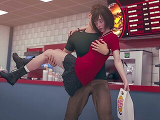 Big boobs, visual novel, playthrough