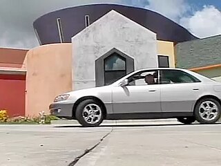Bitch gets gang banged hard outside