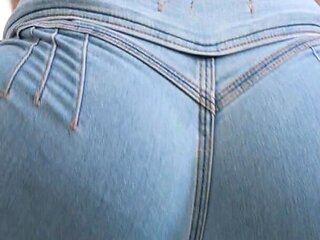 Beautiful New Model! Puffy Nipples Big Round Ass! What a PAWG! Super Tight Jeans!