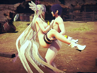 Angewomon Stand and Carry POV - Digimon Hentai Parody