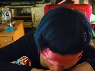 Blue haired girl