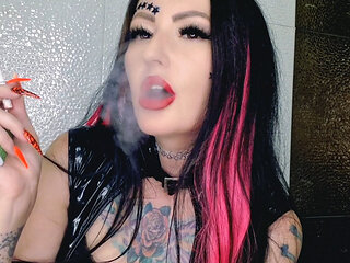 Cigarette Smoke. Smoking Fetish. Sexy Smoking Dominatrix