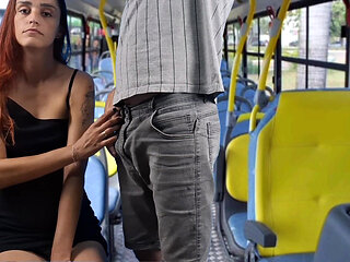 Cumming on the Naughty Girl on the Bus!