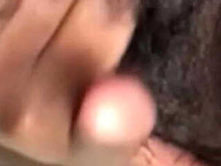 Homemade Solo: Petite Black Girl Creamy Pussy Cum Riding Big Dildo Toy