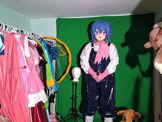 PVC Kigurumi Cosplayer Gardener Outfit Vibrator Play