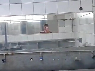 I Showed Myself off in the Public Restroom and Managed to Milk a Horny Delivery Guy on the Sly.