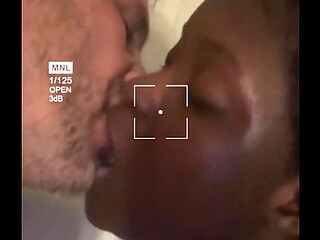 Amateur MILF gives a sloppy blowjob to her stepdad in an interracial encounter