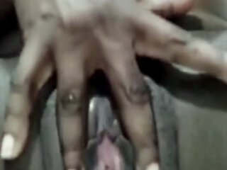 Rubbing Fingering My Wet Big Labia Pussy
