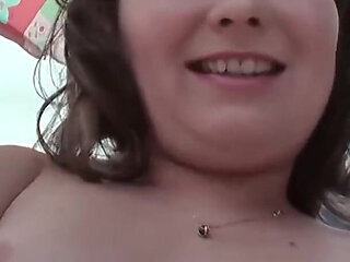 Dirty teen slut masturbates for the stranger