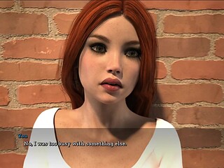 Petite cutie shows off her big ass in a cartoon game