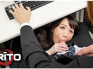 Sucks A Dick At Work, Then Gets Pounded In Missionary On The Office Desk
