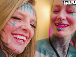 Goth Sluts Go Anal Wild with Alien Monster Cocks