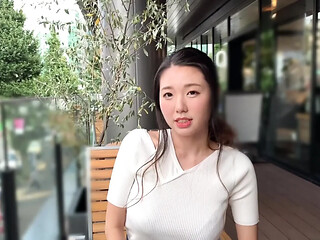Busty Japanese cutie gives a private show
