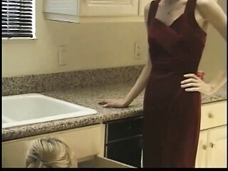 Two Amazing Lesbian Housewives MILFs Lick and Masturbate Pussy with Dildo