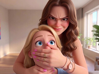 Handgag by Stepdaughter