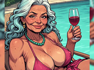 Tits Out Relaxing Poolside (ai Art)