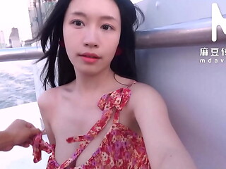 ModelMedia Asia - Enjoy the thrill of exposing your big tits and horny pussy in the open air!