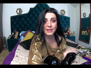 Golden Goddess Pleasures Herself Wet Solo on the Bed