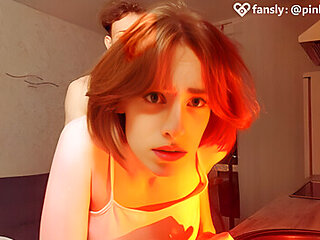 He Came Out Of The Shower Wearing Only A Bathrobe, And I Lost Control. Sensual Romantic Sex In The Kitchen