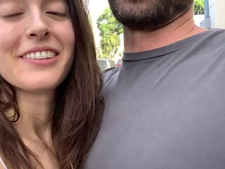 Beautiful long-haired Abbie Maley gives a great blowjob and fuck in missionary position.