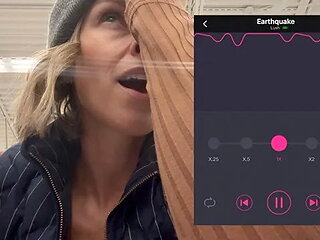 Cumming Hard in Grocery Store with Lush Remote Controlled Vibrator