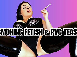 Smoking Fetish Pvc and Pussy Play