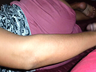 I share a bed with my best friend's boyfriend while she's on vacation real creampie
