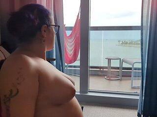 MILF Relaxing in the Cruise Ship Cabin!