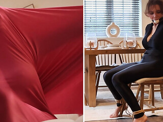 Kiki Daniels Wrapped, Tied, Tickled and Gagged Inside a Spandex Cocoon by...