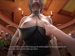 Big boobs in an adult visual novel with steamy gameplay