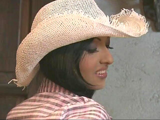 Threesome fuck with two hot lesbians at the barn