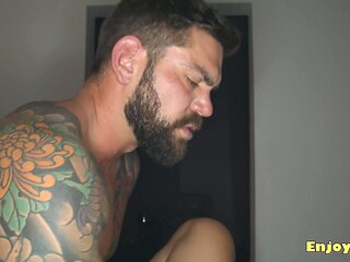 Busty dark-haired with fat hooters and fur covered cunt likes harsh orgy - observe the greatest porn now!