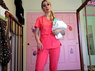 INEEDAMOMMY IPOD Nurse Sydney Wears a diaper with you & diapers you - Ineed2pee Ineedamommy