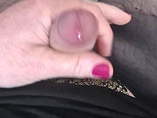 Black pantyhose masturbation