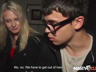 NastyClub - Hot Blonde Cheater Jessie Rose Takes Monster BBC in Front of Cuckold Boyfriend!