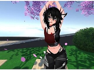 VR strip dance fun in virtual chat rooms