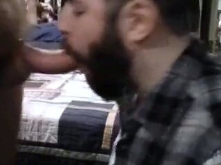 Big-Cock Bear Amateur Gets a Face Full of Cum