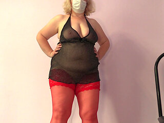 My Mature Wife Is Cheating on Me on Webcam. Chubby MILF with Big Tits.