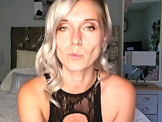 Horny big boobed fat chubby busty blonde