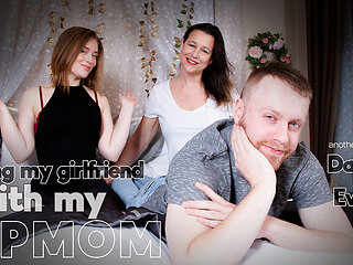 Chris Has A Hot Threesome With His Milf Stepmom Eva Jayne And His Girlfriend Darcy Rosa
