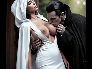 AI ART The Angelic Nun and the Demon Priest