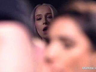 Blonde and Brunette Bisexual Beauties Enjoy a Big Dick