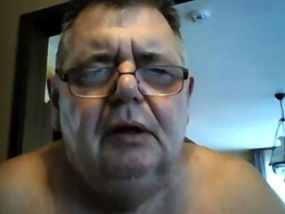 Grandpa stroke on webcam