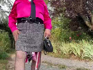 Dressed in a tight skirt for a night out