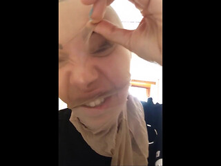 With Stockings on My Face I Have a Very Pig Face and Nose